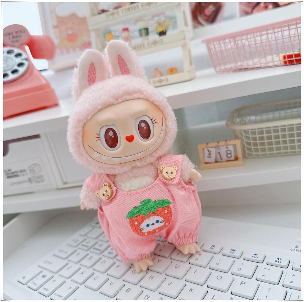 17cm Labubu Doll Vinyl Keychain: First & Second Gen Blind Box Clothes Collection