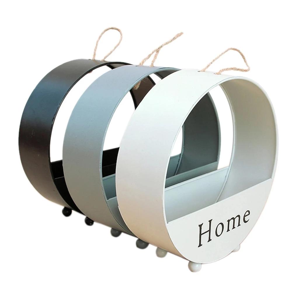 1 Piece Wall-Mounted Decorative Flower Wall Background Decoration Iron Round Storage Rack Simple And Artistic Decoration