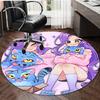 1pc KPop Demon Hunters RUMI6 Design Printed Area Round Carpet for Bedroom Living Room Home Decor Rugs Mat Non Slip Mat Rug for Bedside