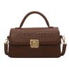 Bag Women's New Women's Bag Textured Stone Pattern Portable Small Square Bag Fashion Versatile Popular Shoulder Crossbody Bag