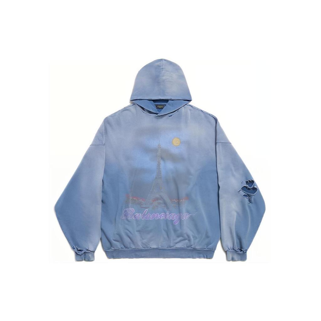 Balenciaga SS24 Sweatshirt Lockere Passform Herren Blau 744462TQVO24530