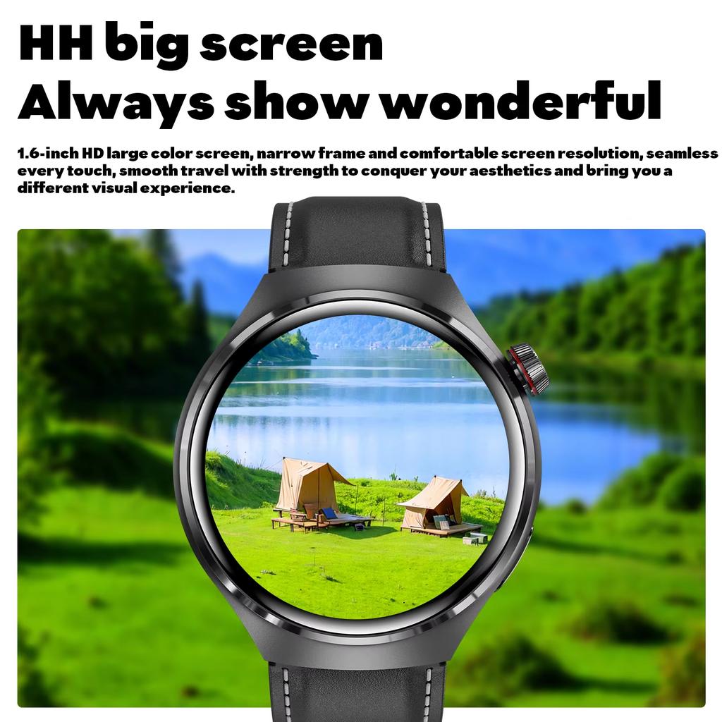 2025 New GT Series Smart Watch 4 Pro AMOLED HD Screen Bluetooth Call Heart Rate Waterproof SmartWatch For Huawei Watches Men Ms.
