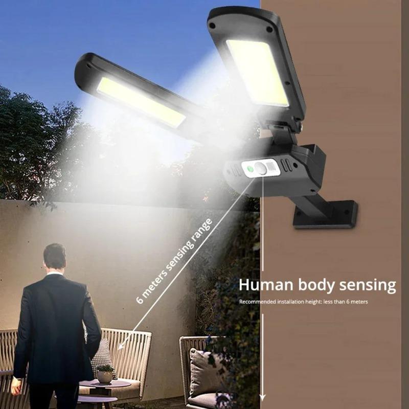 Solar Lamps Garden Villa Smart Illuminate Motion Sensor Weatherproof Wide Angle Wall Lights COB Powered Outdoor IP65 Waterproof