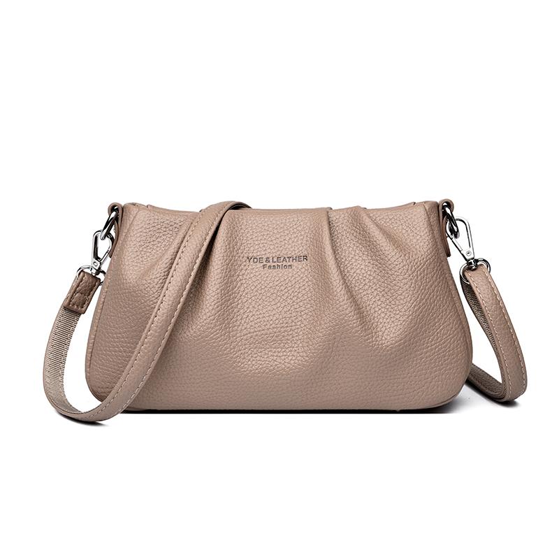 Genuine Brand Women's Soft PU Leather Shoulder Crossbody Bags Luxury Hand Bags Designer Ladies Messenger Commuting Sac A Main