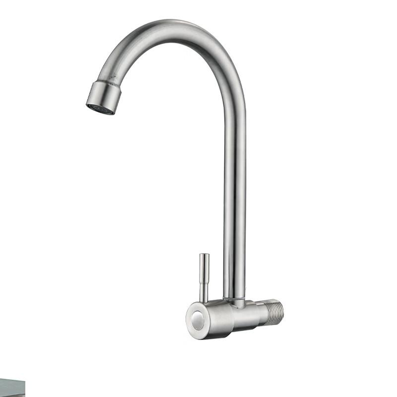 TLXT Wall-Mounted Brushed Stainless Steel Cold Water Faucet