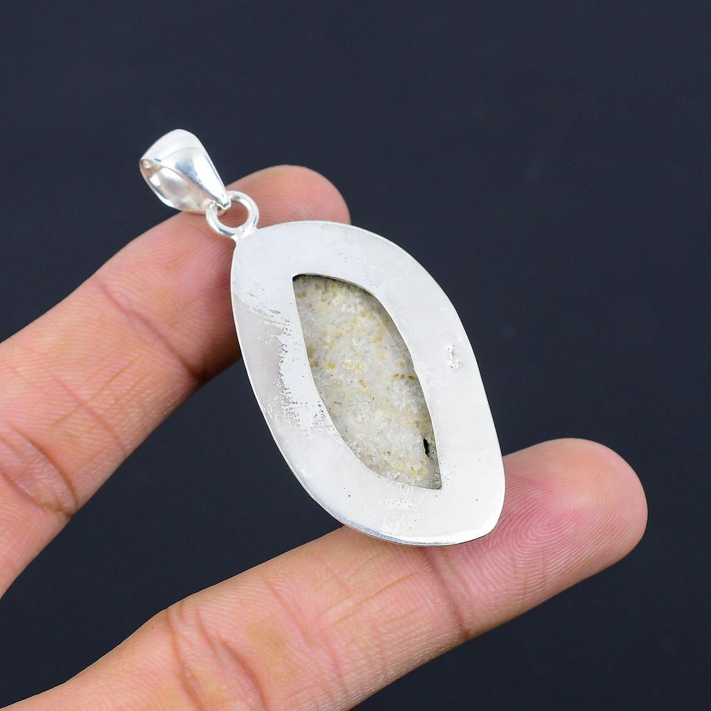Halloween Deal Fossil Coral Stone 925 Silver Mother Elegant Wedding Boho Pendant