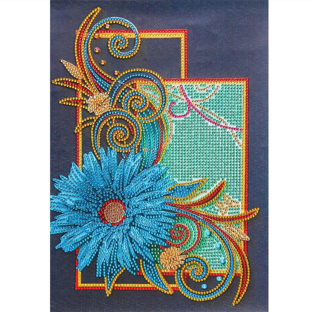 Ny spesiell form diamantmaleri Blomst Scenisk mønster DIY 5D Del Drill Kryssstingsett Krystallkunst Rhinestone Broderi