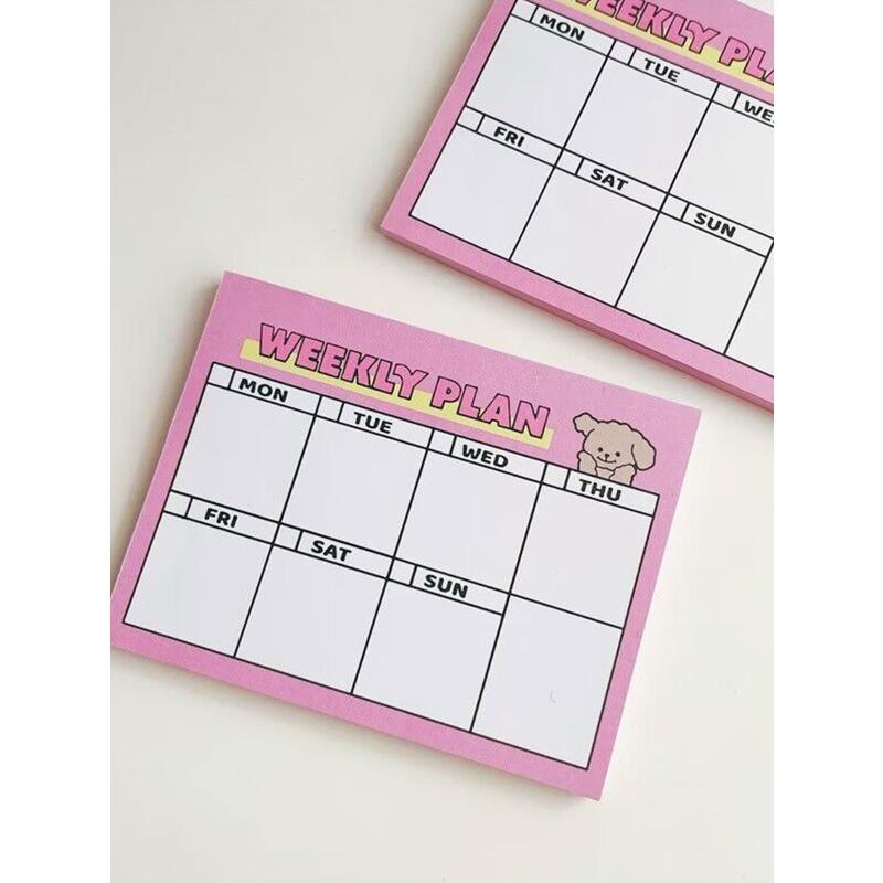 

50 листов блокнот для заметок на тему коричневой собаки, ежедневник, недельный план, блокнот для напоминаний, школьные принадлежности, обратно в школу one-size разноцветный