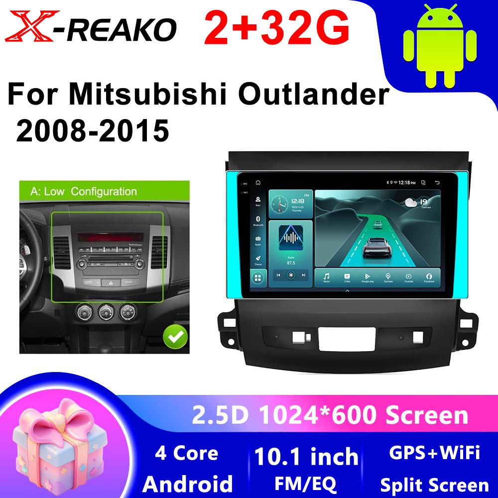 2din Android 12 Car Radio Multimidia Player For Mitsubishi Outlander Xl 2 2008-2015 For Citroen C-Crosser 2007-2013 4G Carplay