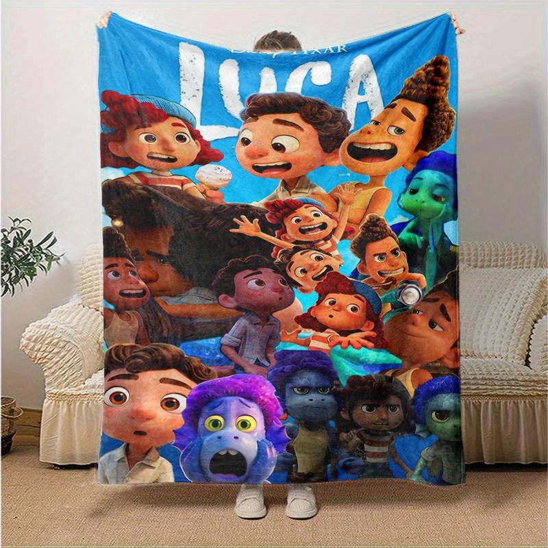 1pc, Disney Pixar Luca Movie Characters Throw Blanket Perfect for Home Decor, Couch Cover, Outdoor Use, Travel, Camping