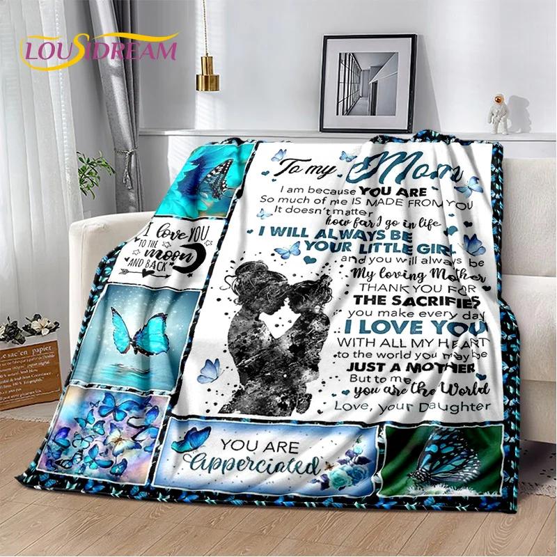 Presente Agradecimento Para Minha Mãe Pai Esposa Marido Carta Presente Cobertor, Cobertor Macio para Casa Quarto Cama Piquenique Escritório Capa de Sofá