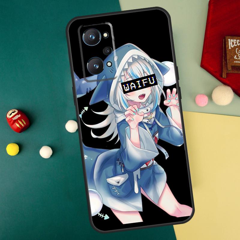 Anime Hololive Gawr Gura For Realme 10 11 12 13 14 Pro Plus C67 C65 C63 C61 C55 C53 C51 C35 C71 C75 GT7 15 Pro Case