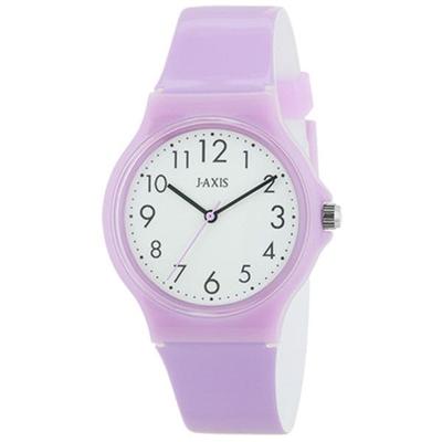 J-AXIS Unisex TCG73-PU (Sonnenflamme) Runde Uhr Lila Analog