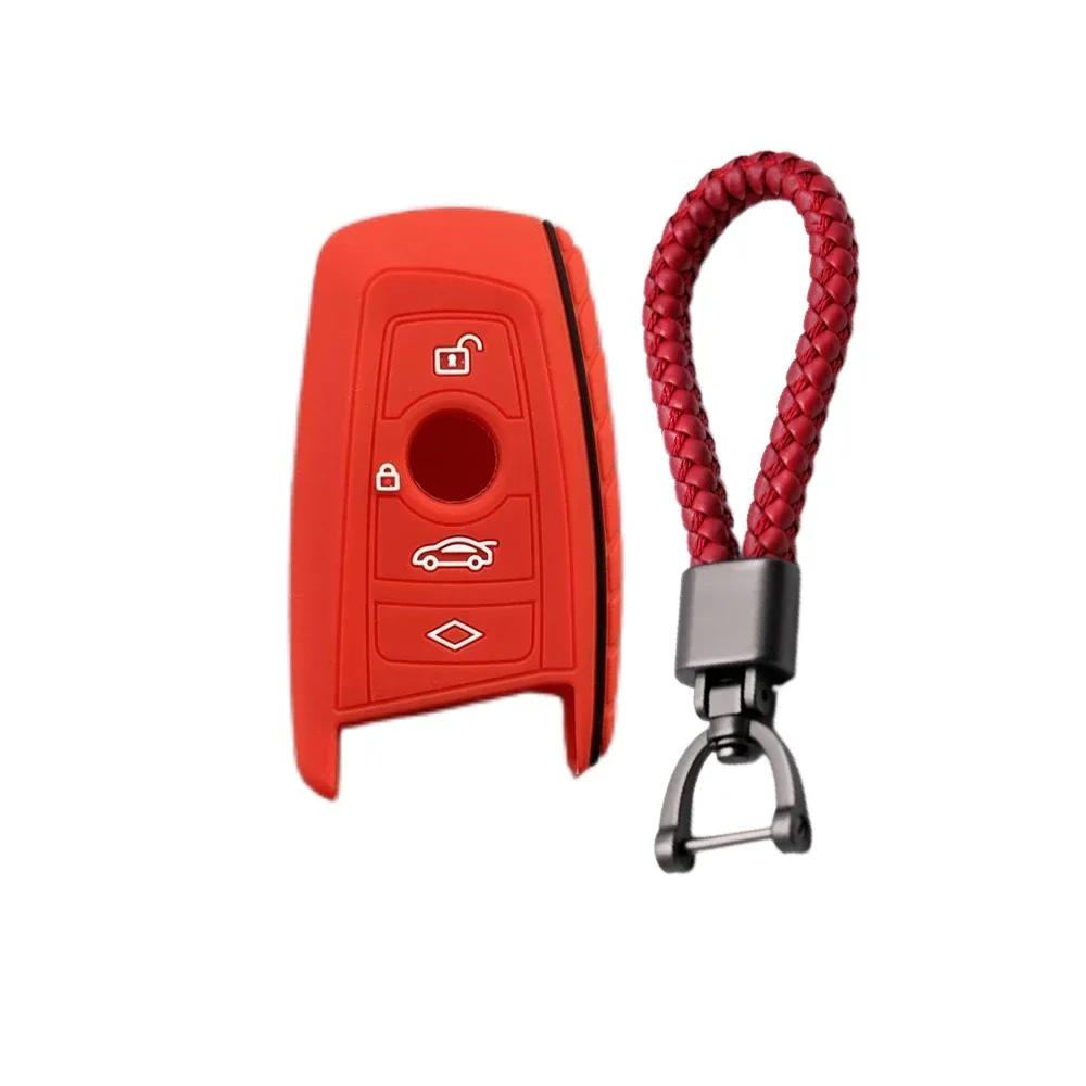 4 Buttons Silicone Car Fob Key Case Cover Shell Keychain For BMW F20 F30 G20 F31 F34 F10 G30 F11 X3 F25 X4 I3 M3 M4 1 3 5 Series