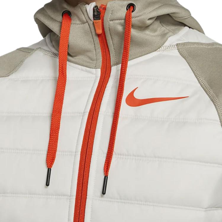 Nike Warm Colorblock Sports Training Hooded Cotton Jacket Men Outerwear Mystic-Stone BV6299-342