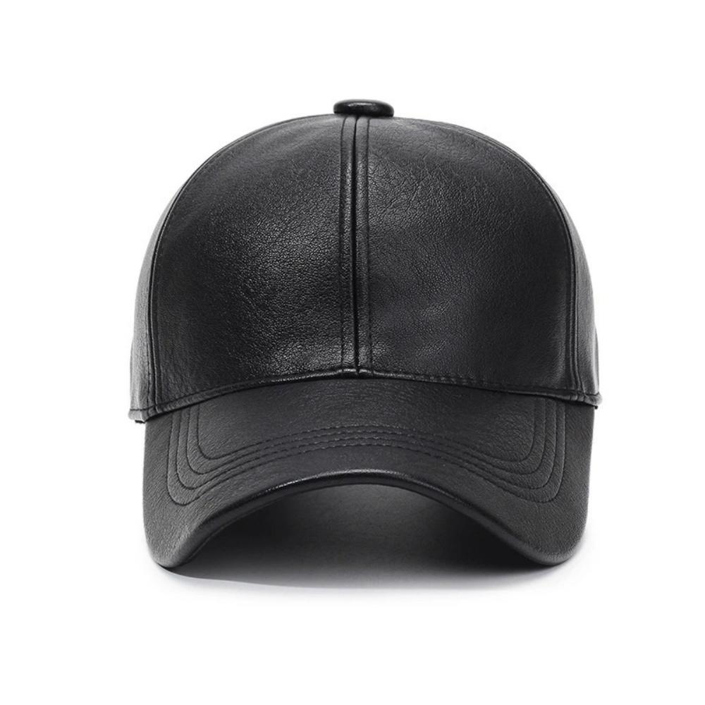 Berretto da baseball unisex solido da donna per uomo Cappellino snapback hip-hop in pelle PU per uomo Donna Berretto da baseball Cappelli da camionista regolabili per cappello da sole