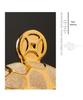 Gold-Plated Ceramic Turtle Figurine - Feng Shui Home Decor Ornament