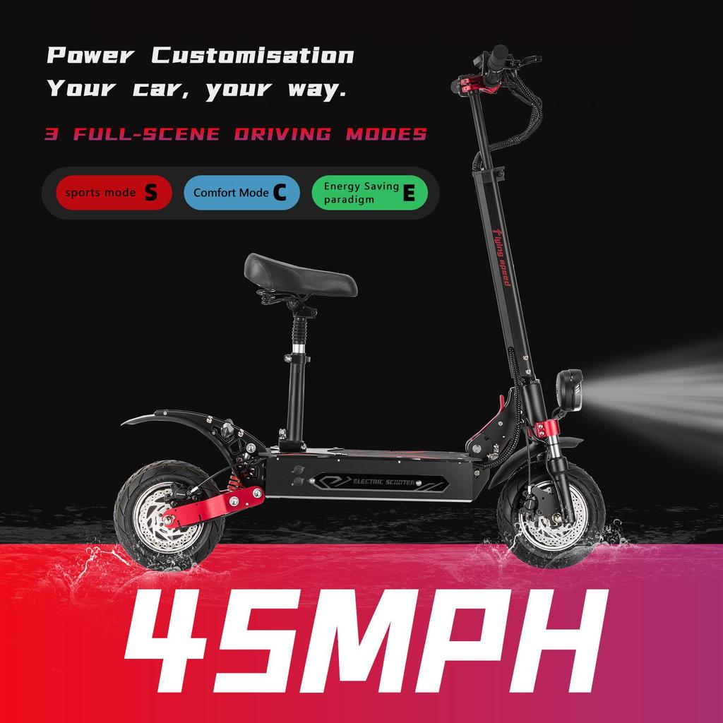 BOYUEDA Q7 Pro Max 70KM/H 1600W E-Scooter - 110KM Range, Foldable, NFC Unlock, Dual Charging, CE/FCC Certified(NO ABE)