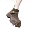 Fashion Ankle Boots for Women High Heels Fashion Buckle Shoes 2025 Designer Suede Winter Short Boots Cozy Dress Pumps Casual Zapatillas