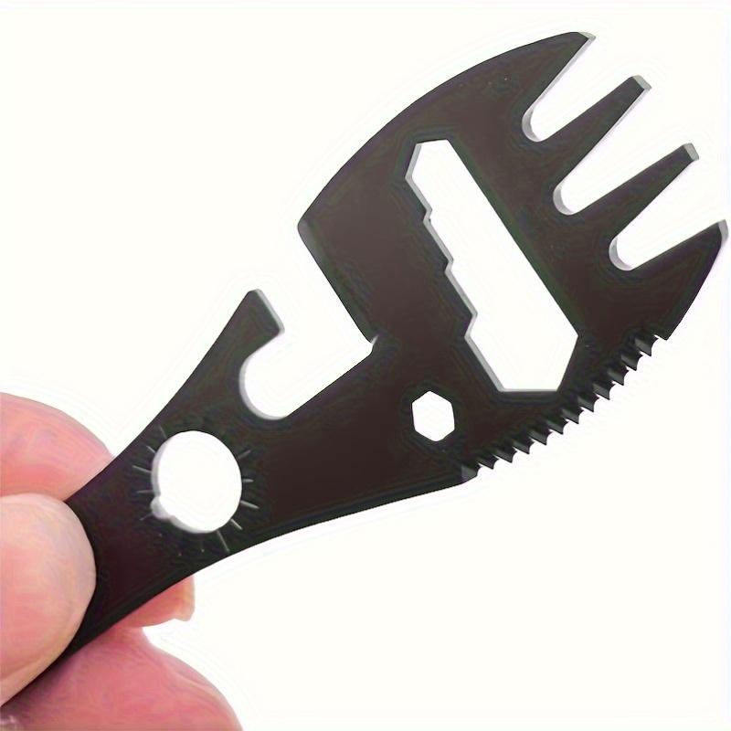 10-in-1 Multifunctional Camping Spork, Stainless Steel Spoon Fork with Cutter Can and Bottle Opener Wrench, Outdoor Hiking Travel Backpacking Flatware