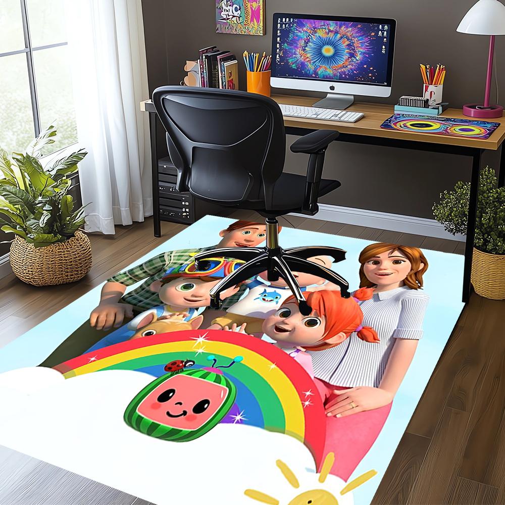 Cocomelon Printed Carpet Rug for Office Chair Living Room Bedroom Kitchen Room Decor Gifts