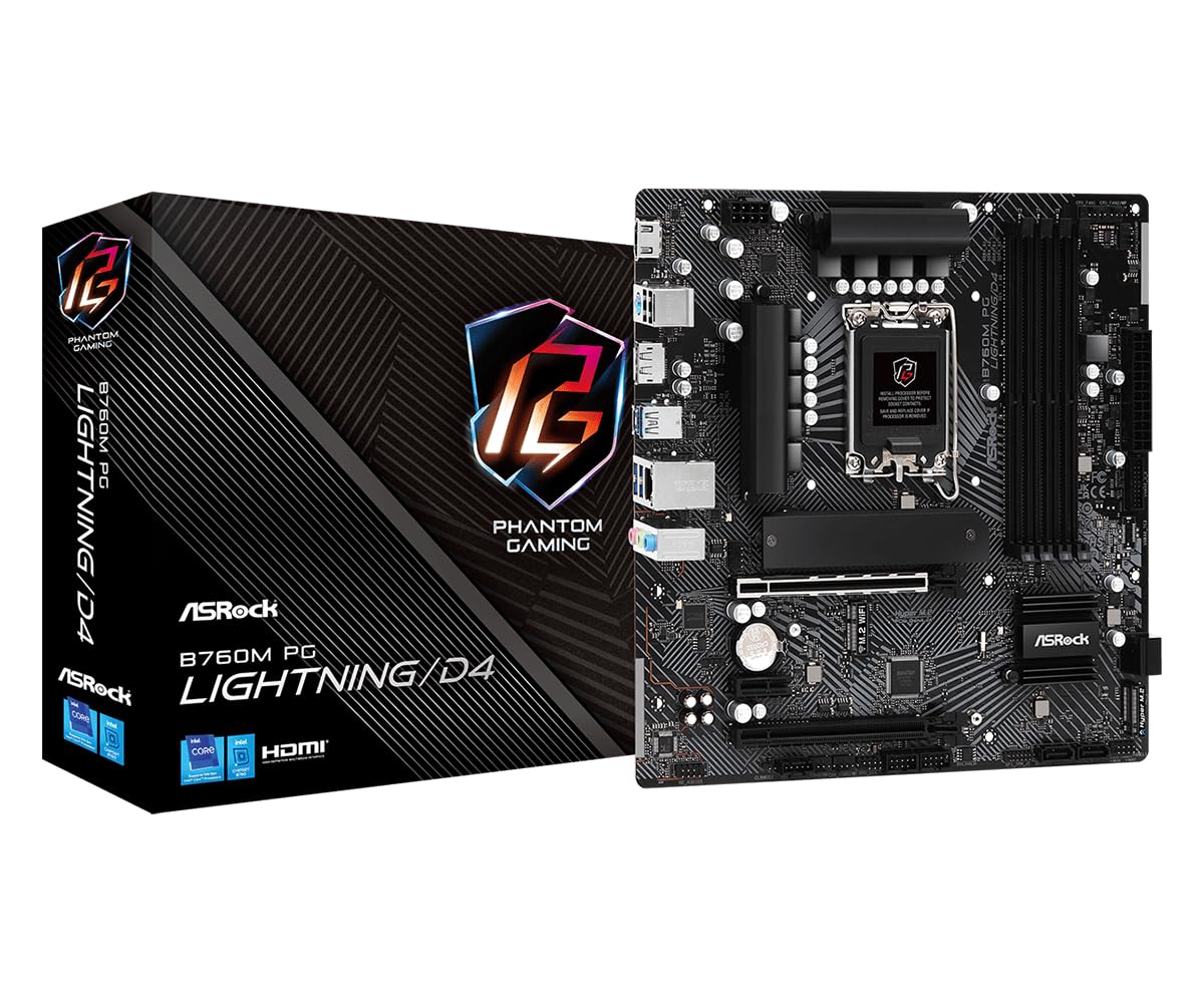 

ASROCK B760M PG Intel B760 LGA 1700 micro Lightning/D4 ATX.