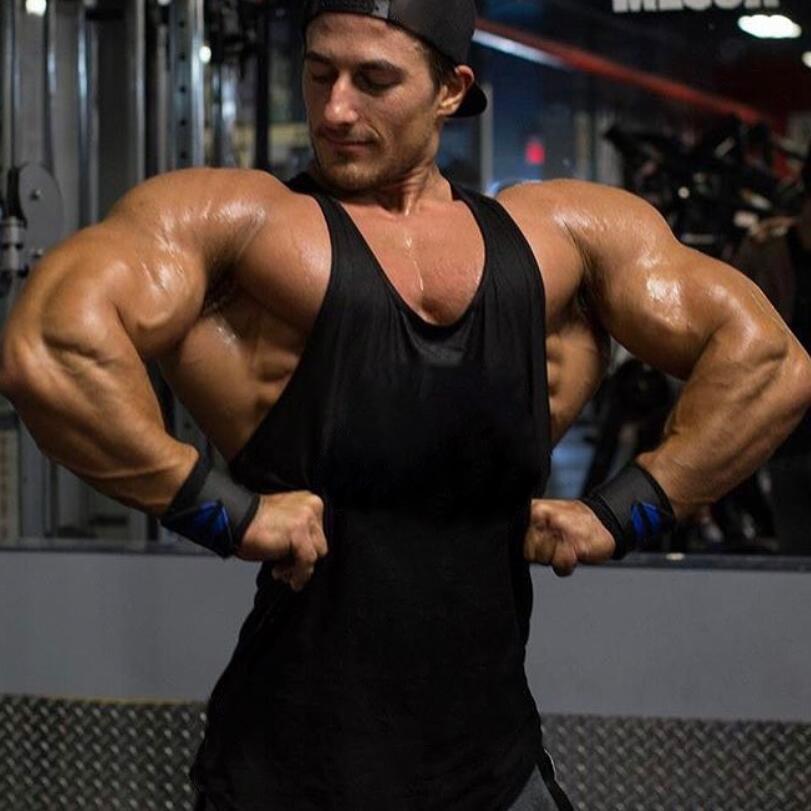 Men's Deep Cut Fitness Tank Top - Solid Color Summer Training Base Layer