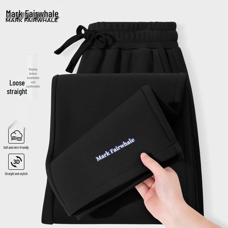 

Mark Fairwhale Men s American Style Wide-Leg Casual Pants M