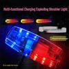 Waterproof Red-Blue LED Strobe Shoulder Flashlight for Property Management and Sanitation
