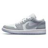Jordan Air Jordan 1 Abrasion Resistant Breathable Low Top Vintage Basketball Shoes Unisex White Blue DC0774-105(Team1083-)
