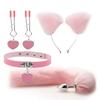 Anal Sex Toys Fox Tail Butt Plug Sexy Plush Cat Ear Headband With Bells Necklace Set Massage Sex Toys For Women Couples Cosplay