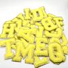A-Z Big Size Letter Patches For Clothing Yellow Color Iron On Patches On Clothes Sew On Stickers Applications(8Cm)