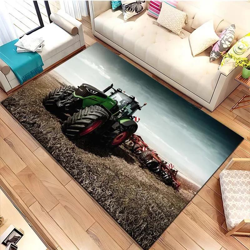 Großer Traktor F-Fendt Teppich für Wohnzimmer Schlafzimmer Sofa Fußmatte Heimdekoration Rutschfeste Bodenmatte Teppichläufer Garderobenteppiche
