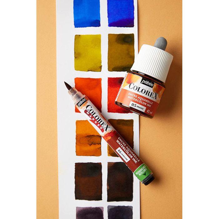 Marqueurs aquarelle - PEBEO - Colorex - 12 pcs - 12 couleurs variées - Mixte