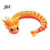 Kawaii Cherry Blossom Decor 3D Printed Articulated Dragon Fidget Toy, Cute Ornaments, Desk Toys for Anxiety Relief Stress Toy Adults, Fantasy