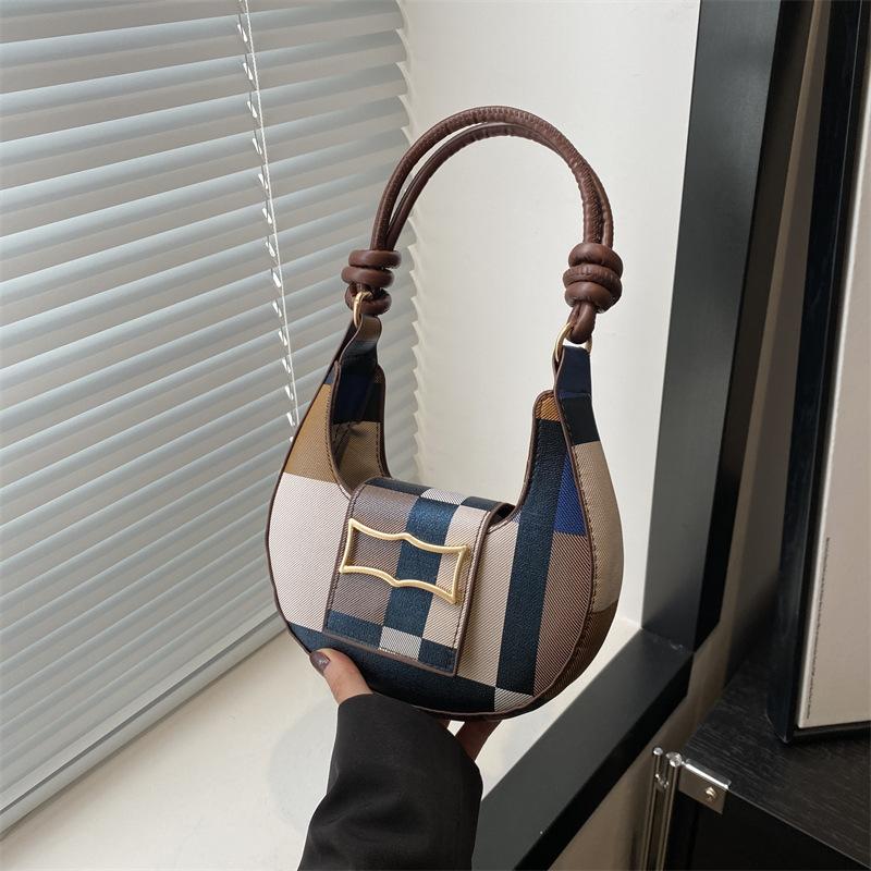 

Модная летняя новая модная женская мода полумесяц простая текстура дизайн сумка через плечо подмышкой