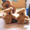 Cute Cute Squeaky Bean Bear Pendant Plush Toy Doll Bear Bag Hanging Keychain Doll
