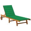 VidaXL Garden Lounge Chair with Cushion, Solid Acacia Wood.