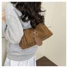 Casual with Wide Leather Strap Shoulder Bag Y2k Large Capacity Underarm Bag Faux Suede Women Handbag Women