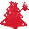 12Pcs Mixed Colors Christmas Knife and Fork Holder Elk Xmas Tree Pocket Cutlery Bag Cookware Organizer Table Decor Christmas