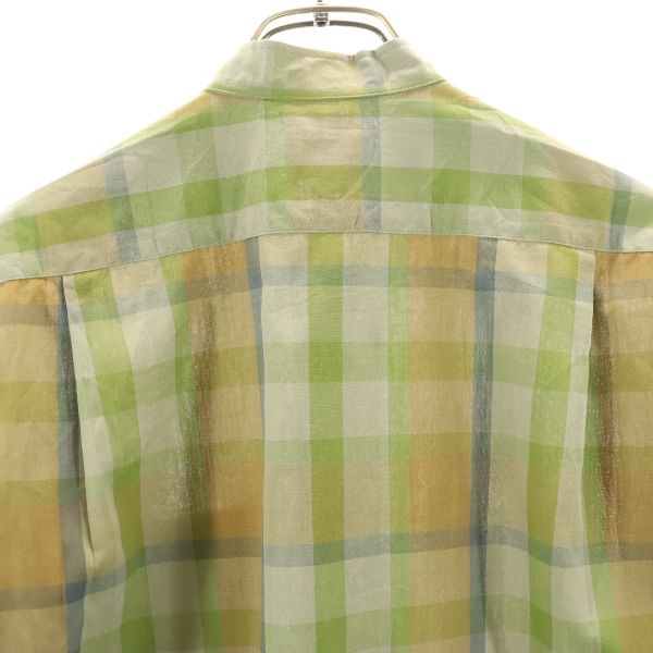 Burberrys 80s 90s vintage check Short sleeve Band collar shirt M Men's Used