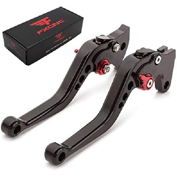 

FXCNC CNC Aluminum Short Adjustable Brake Clutch Levers Set Pair Compatible with DR650 DR650SE 2011-2020