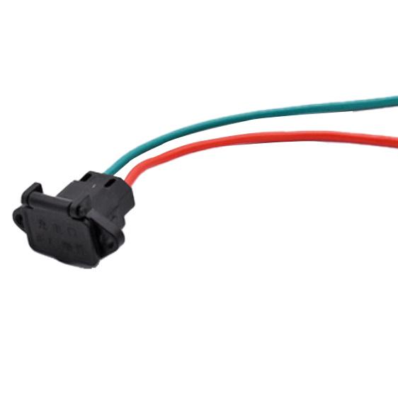 Electric Tricycle Battery Charger Socket with T-Type Cover, 3-Hole Plug, & 4-Square Bending Head Wire