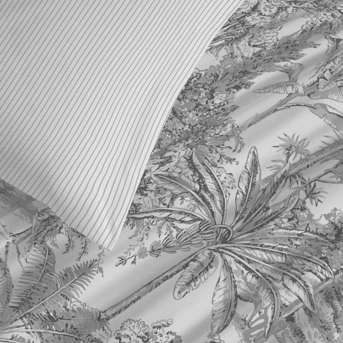 Complete Reversible Duvet Cover Set "Vanessa" 6 Pieces for 160 X 200 Bed Adama Pearl