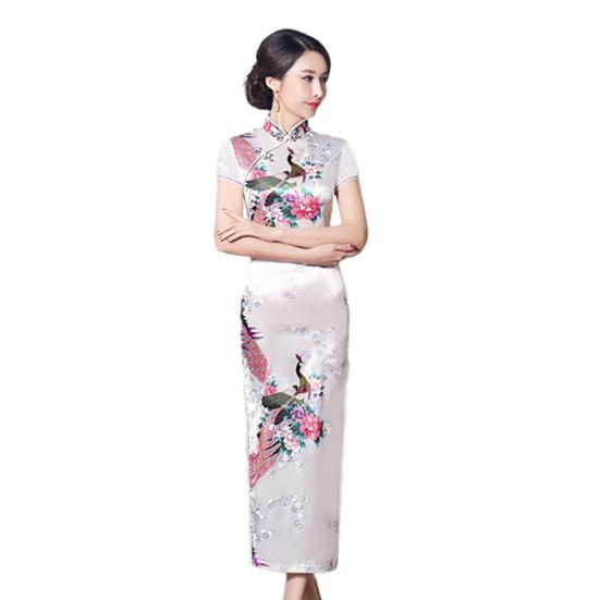 Qipao moale clasic antirid elegant cheongsam femei pentru spectacol de scenă