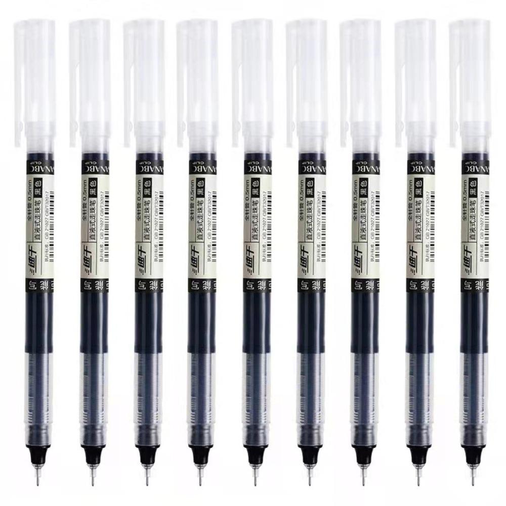 12Pcs/set Black/Red/blue Ink Liquid Rollerball Gel Pen Quick Drying Roller Ball Pens  Student