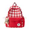 Schoolbag new large-capacity contrasting color plaid backpack high school commuting light backpack schoolbag simple and fashionable versatile
