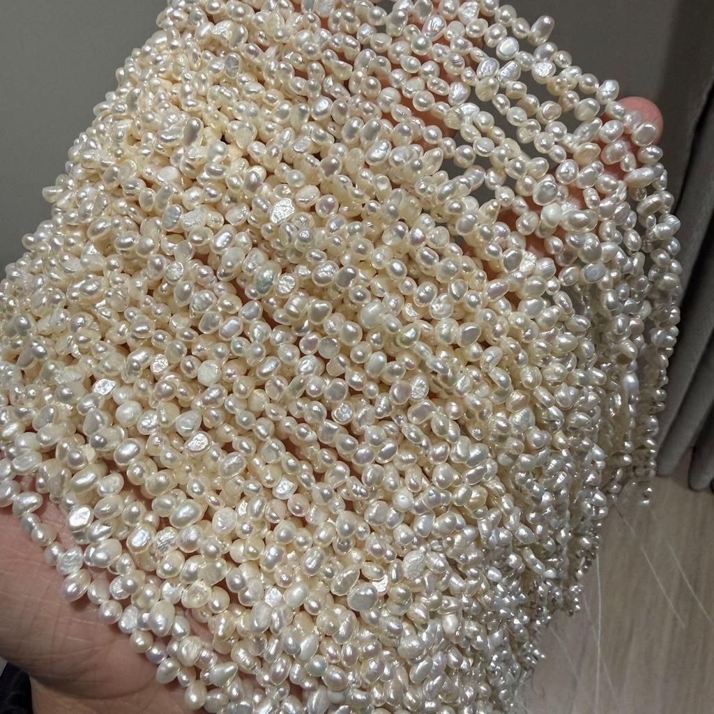 4-5mm Baroque White Freshwater Pearl Beads for DIY Jewelry