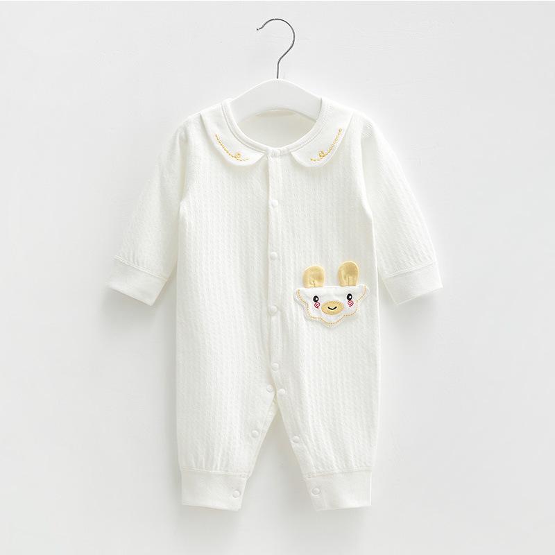 

Kiddiezoom Новые детские комбинезоны для мальчиков и девочек из 100% хлопка. Мягкие и приятные для кожи комбинезоны с рукавами и мультяшным принтом. Весенне-осенний комбинезон для малышей. 0-3Months белый