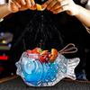 Creative 3D Transparent Fish Shape Bar Cocktail Glass Party Thick Heavy Lovely Smoothies Bowl Cup Cold Drink Cocktail Tool